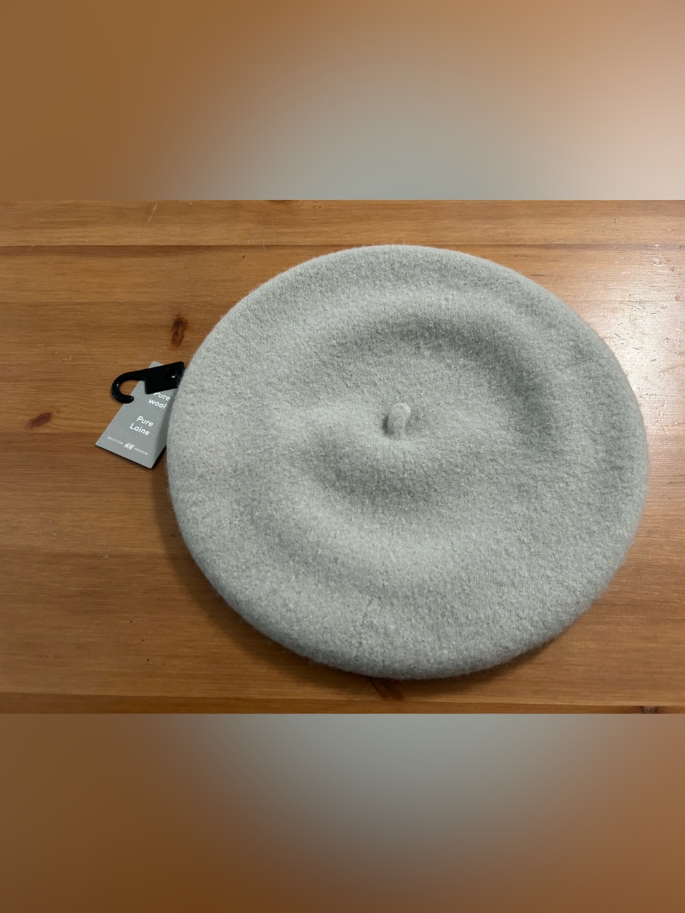 Wool beret in grey